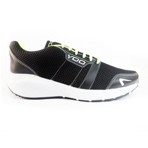 YOO CUT AND SAW BLACK CASUAL SHOES FOR GENTS - TRACK