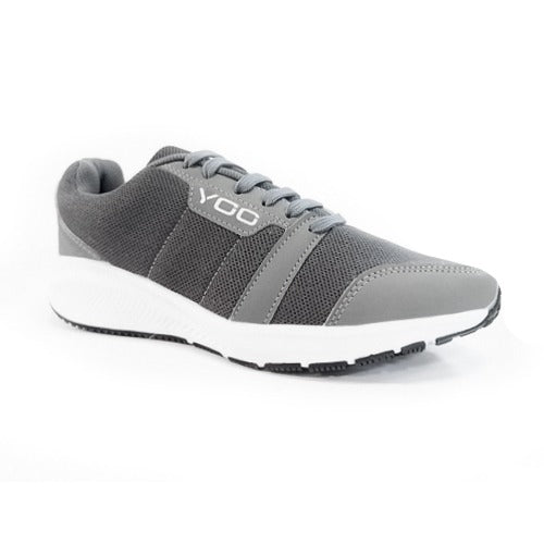 YOO CUT AND SAW GRAY CASUAL SHOES FOR GENTS - TRACK