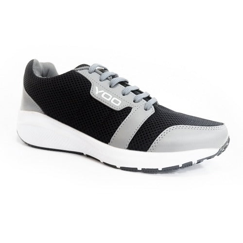 YOO CUT AND SAW BLACK CASUAL SHOES FOR GENTS - TRACK