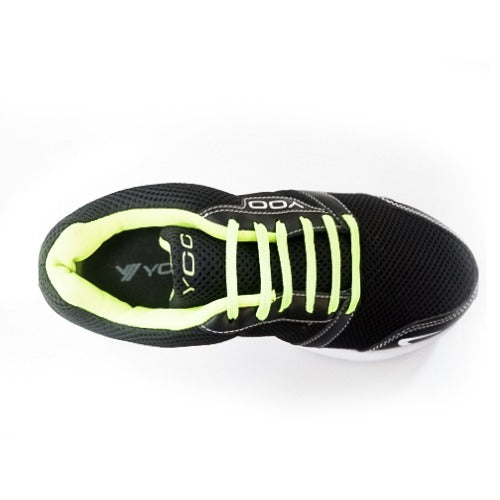 YOO CUT AND SAW BLACK CASUAL SHOES FOR GENTS - TRACK