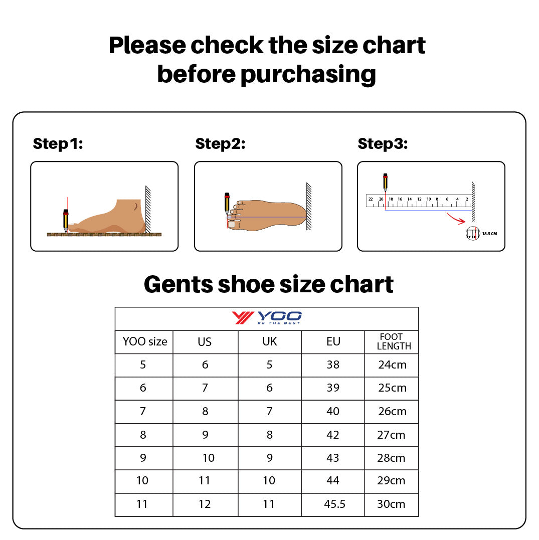 YOO CUT AND SAW BLACK CASUAL SHOES FOR GENTS - TRACK