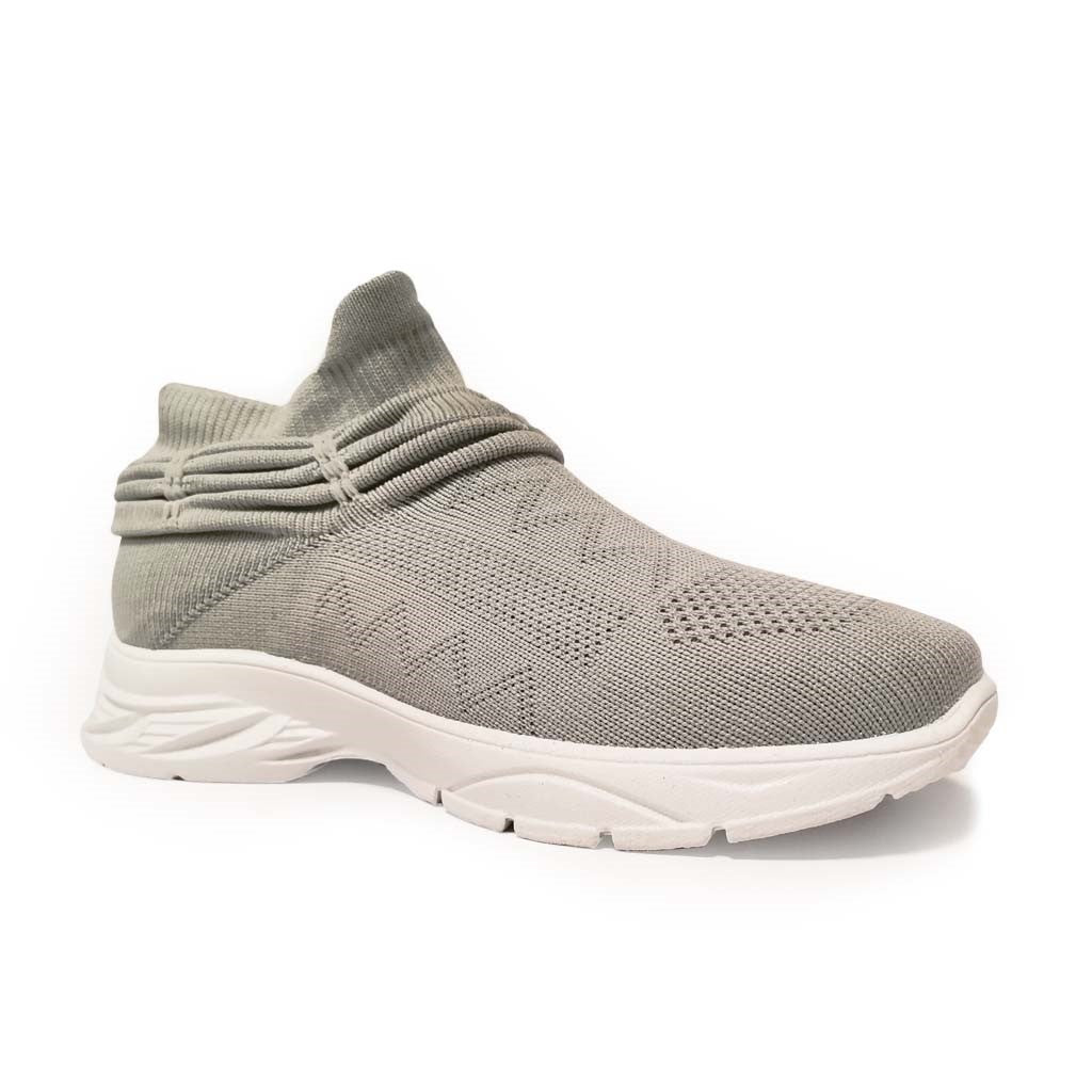 YOO Knitted Light Gray Casual  Shoes For Women - SANSA