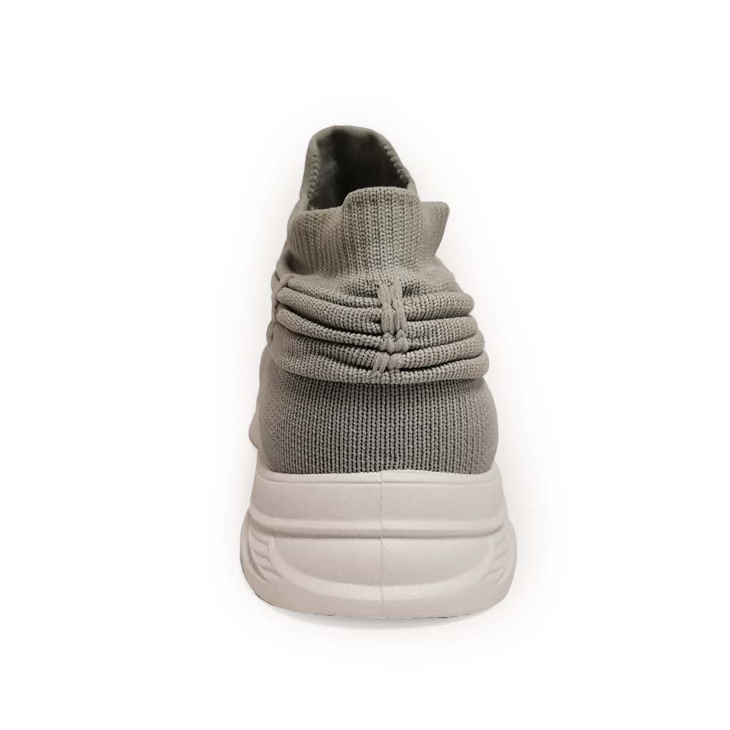 YOO Knitted Light Gray Casual  Shoes For Women - SANSA