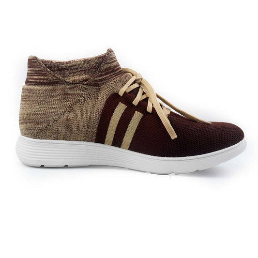 YOO KNITTED BROWN CASUAL SHOES FOR MEN - DEXTER