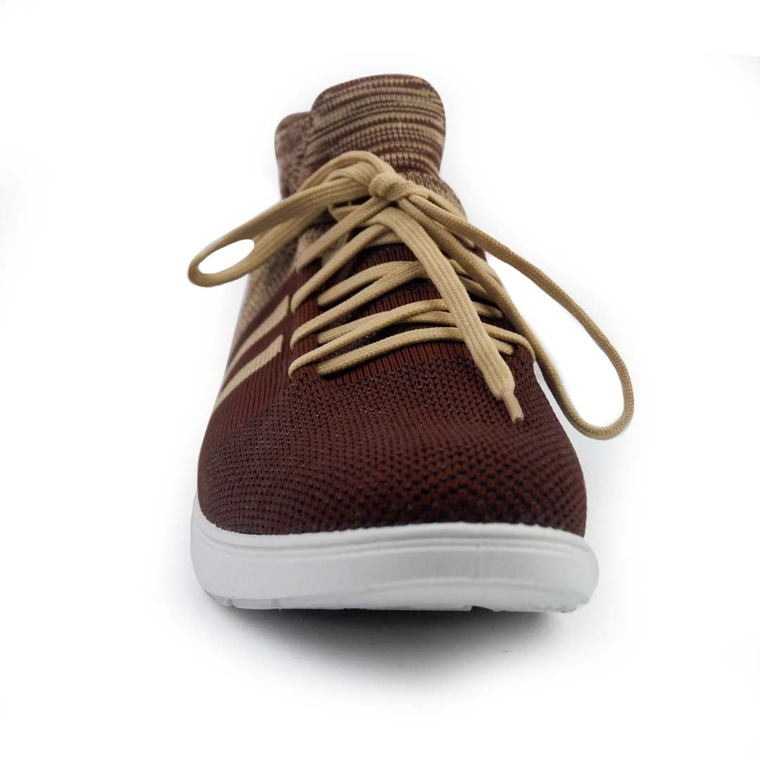 YOO KNITTED BROWN CASUAL SHOES FOR MEN - DEXTER