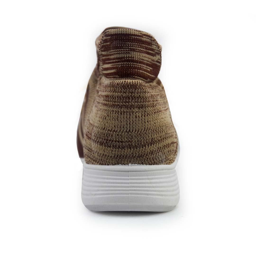 YOO KNITTED BROWN CASUAL SHOES FOR MEN - DEXTER