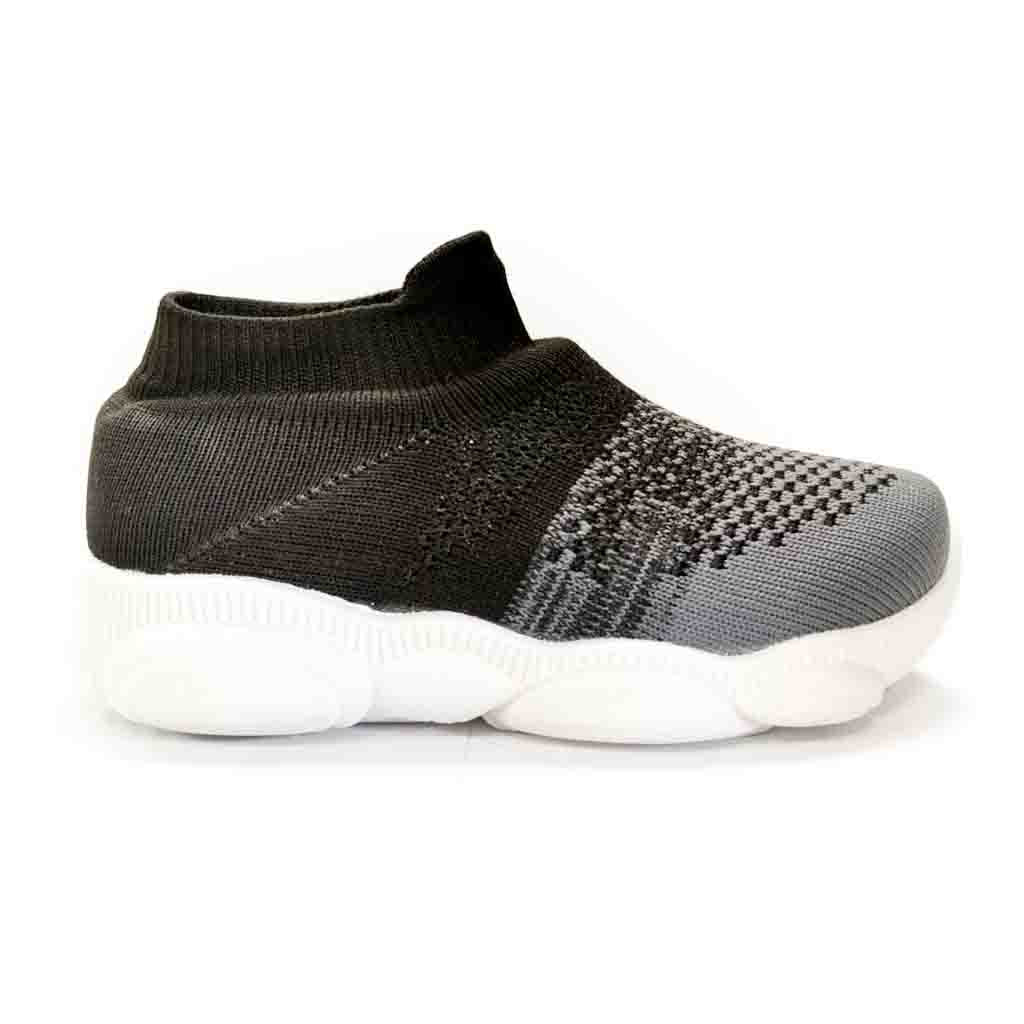 SPLENDOR KNITTED BLACK CASUAL SHOES FOR KIDS - PLUTO