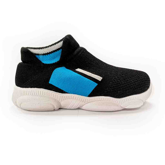 SPLENDOR KNITTED BLACK  CASUAL SHOES FOR KIDS - ARROW