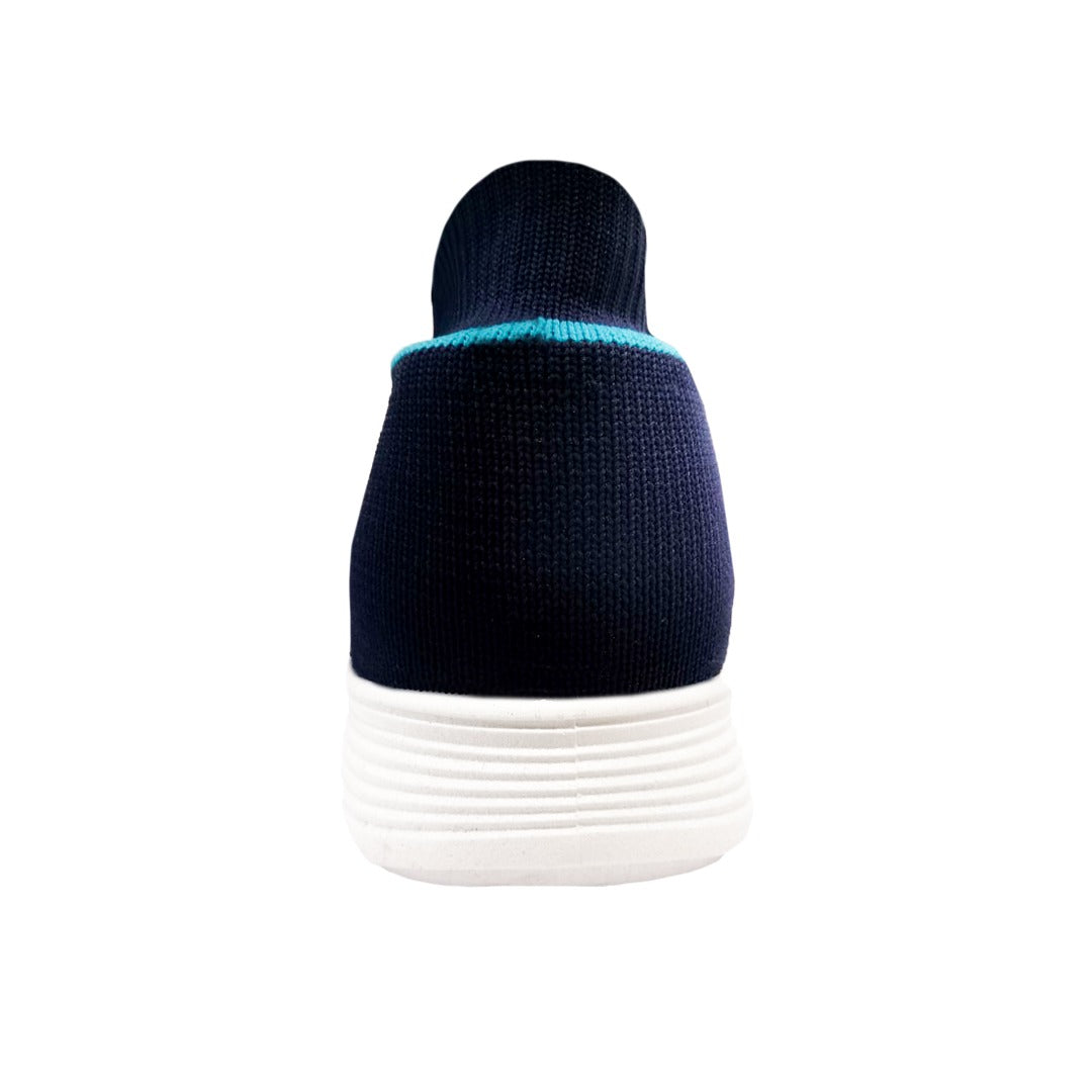 YOO NAVY BLUE CASUAL KNITTED SHOES FOR GENTS - STREAK