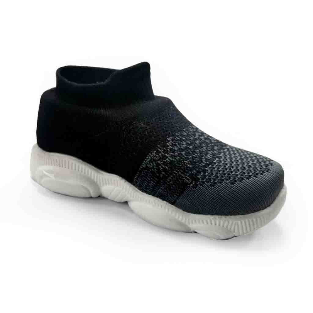 SPLENDOR KNITTED BLACK CASUAL SHOES FOR KIDS - PLUTO