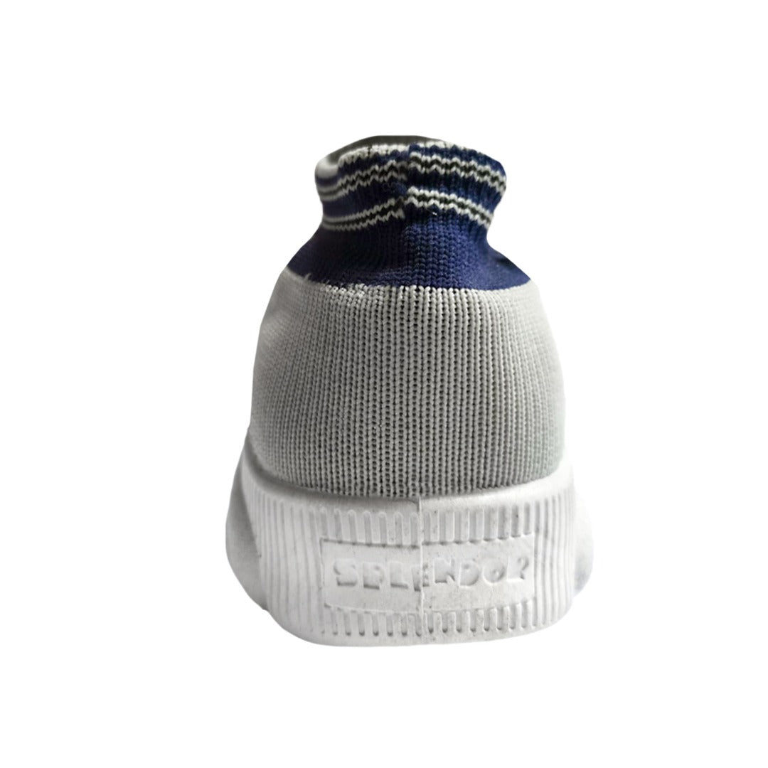 SPLENDOR NAVY BLUE CASUAL KNITTED SHOES FOR KIDS - JEEP