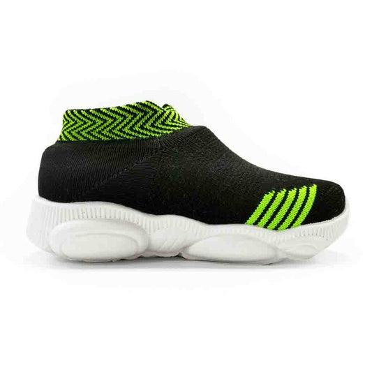 SPLENDOR KNITTED BLACK CASUAL SHOES FOR KIDS - CASPER