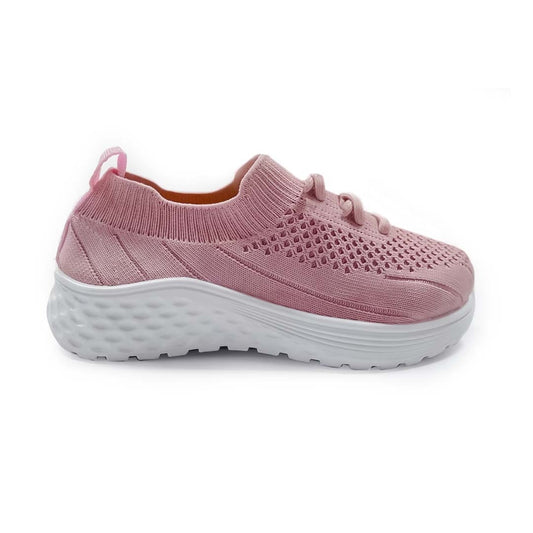 YOO KNITTED PINK CASUAL SHOES FOR WOMEN - LIYONA