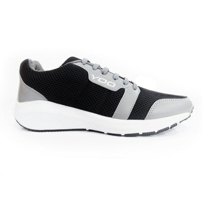 YOO  CUT AND SAW BLACK CASUAL SHOES FOR GENTS - TRACK