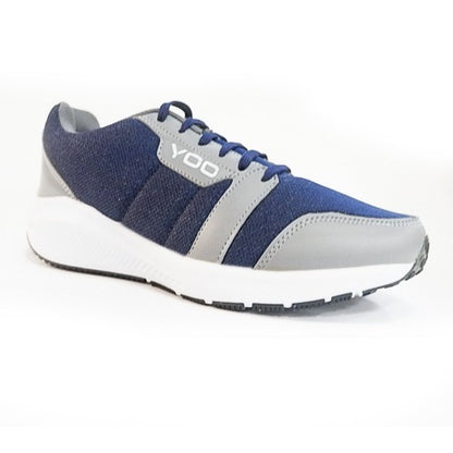 YOO  CUT AND SAW NAVY BLUE CASUAL SHOES FOR GENTS - TRACK