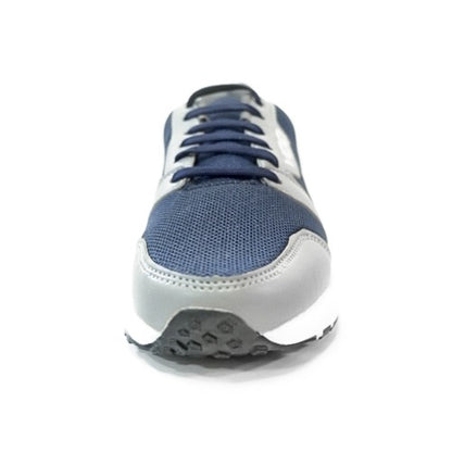 YOO  CUT AND SAW NAVY BLUE CASUAL SHOES FOR GENTS - TRACK