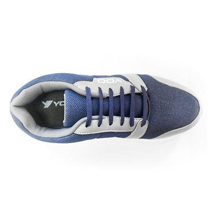YOO  CUT AND SAW NAVY BLUE CASUAL SHOES FOR GENTS - TRACK