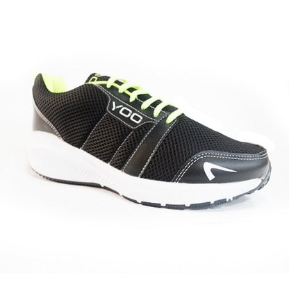 YOO  CUT AND SAW BLACK CASUAL SHOES FOR GENTS - TRACK