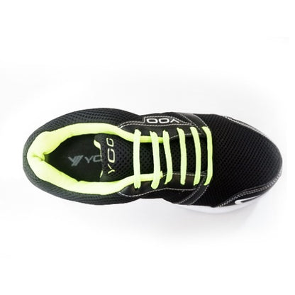 YOO  CUT AND SAW BLACK CASUAL SHOES FOR GENTS - TRACK