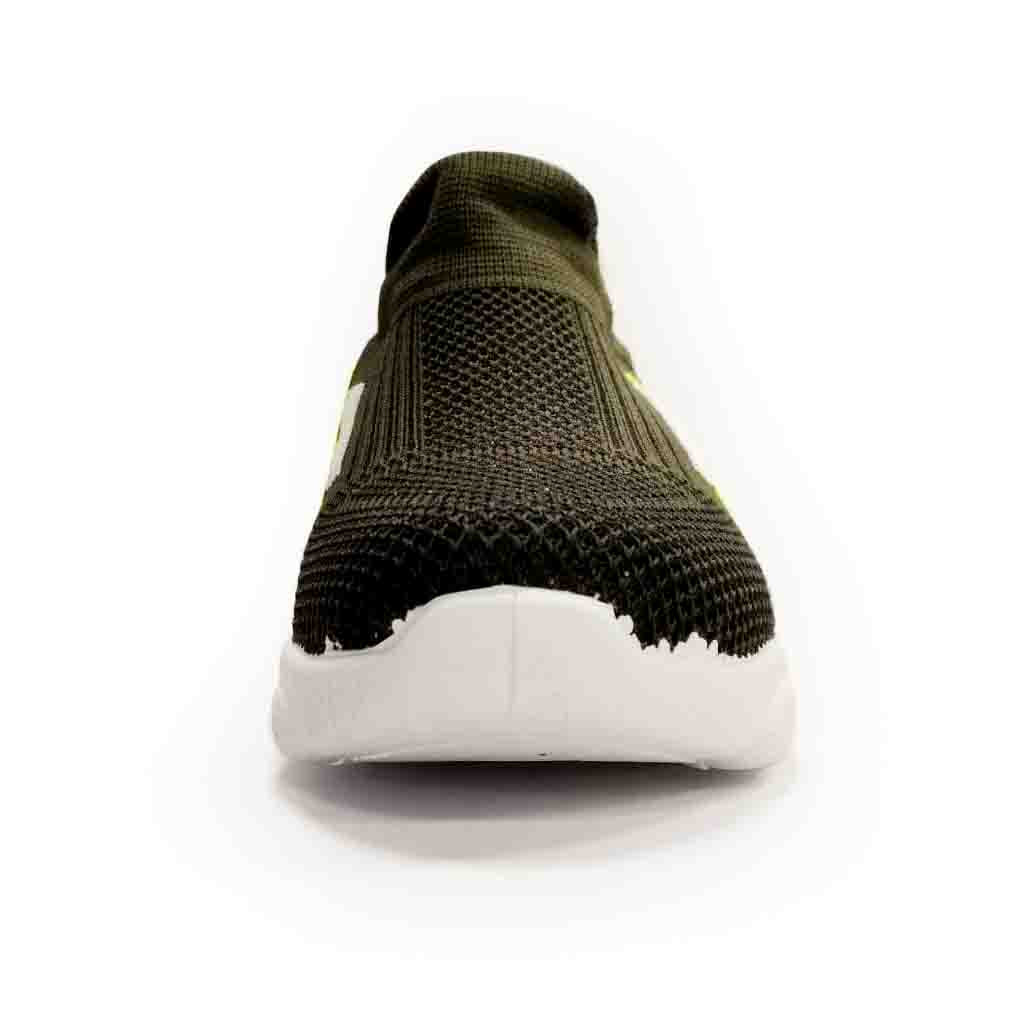 SPLENDOR KNITTED OLIVE GREEN CASUAL SHOES FORKIDS - ARROW