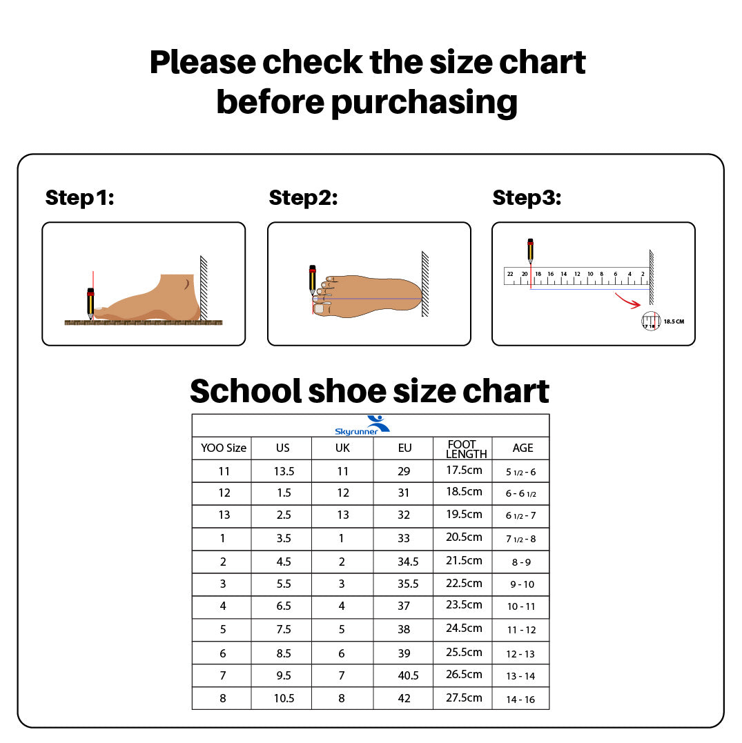 YOO WHITE  VELCRO  SCHOOL SHOES FOR CHILDREN - APOLLO