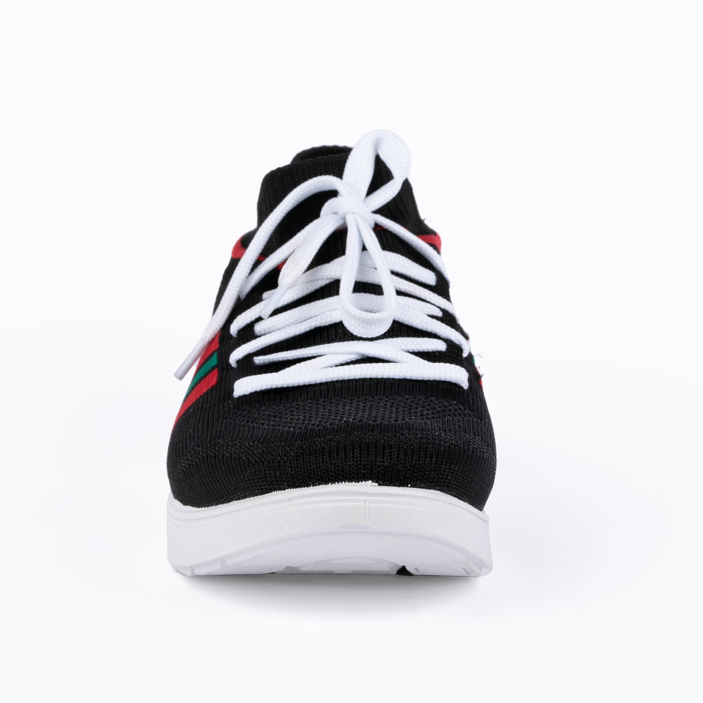 YOO BLACK CASUAL KNITTED SHOES FOR GENTS - STREAK