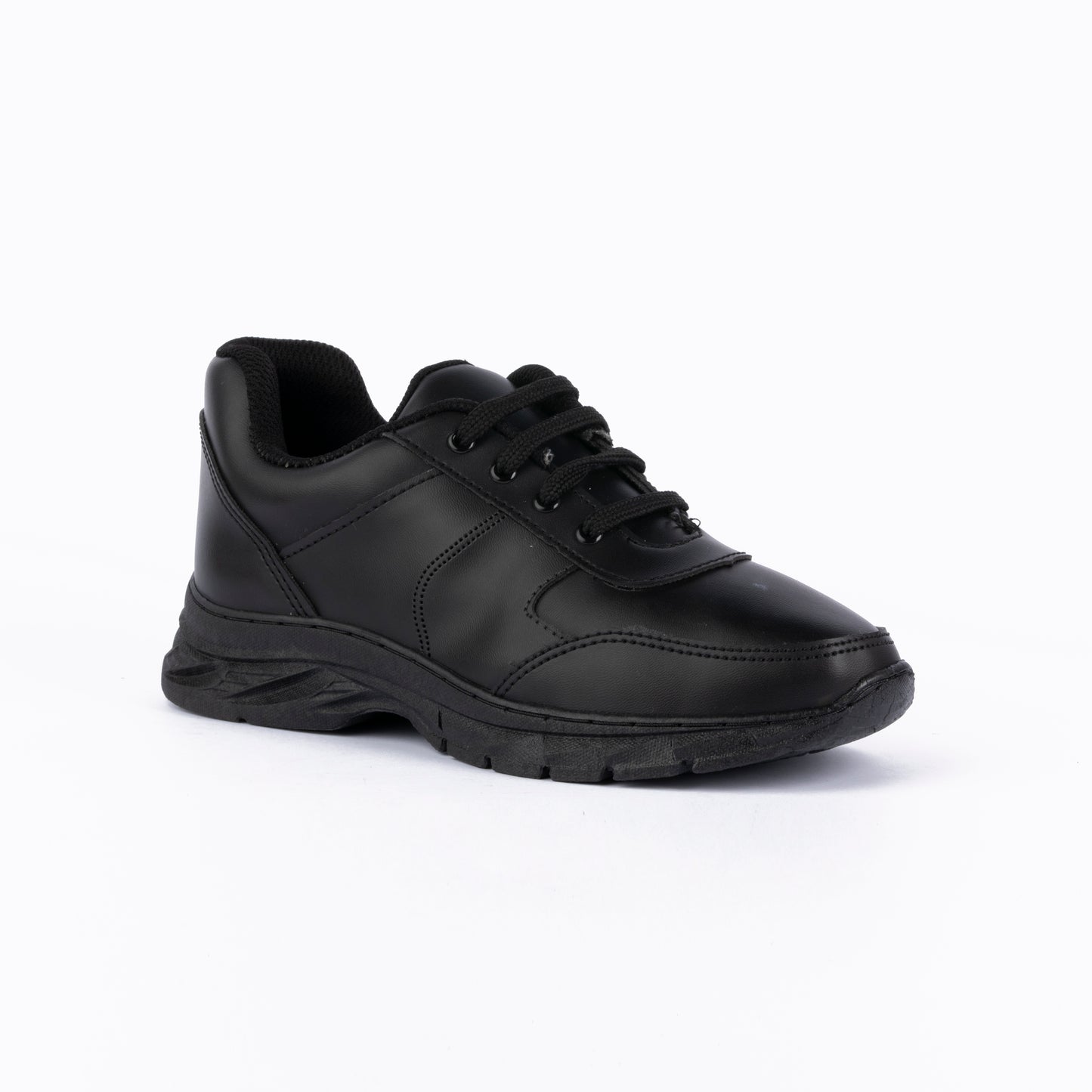 YOO BLACK LACE  SCHOOL SHOES FOR CHILDREN - APOLLO