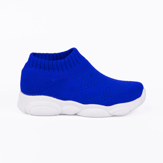 SPLENDOR ROYAL BLUE CASUAL KNITTED SHOES FOR KIDS - TUK