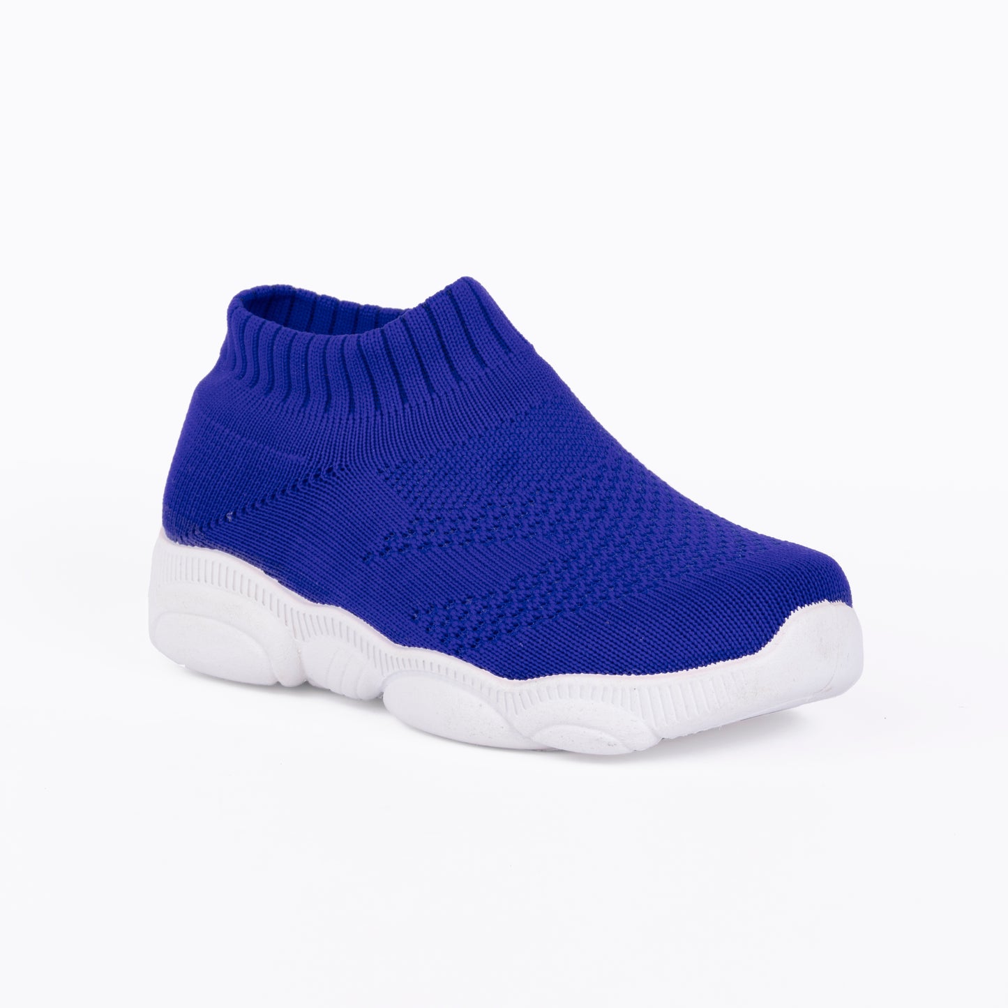 SPLENDOR ROYAL BLUE CASUAL KNITTED SHOES FOR KIDS - TUK