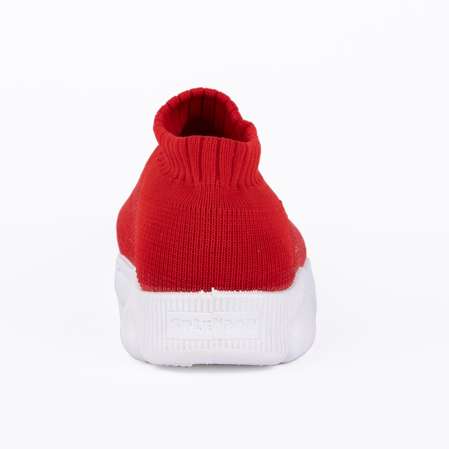 SPLENDOR RED CASUAL KNITTED SHOES FOR KIDS - TUK