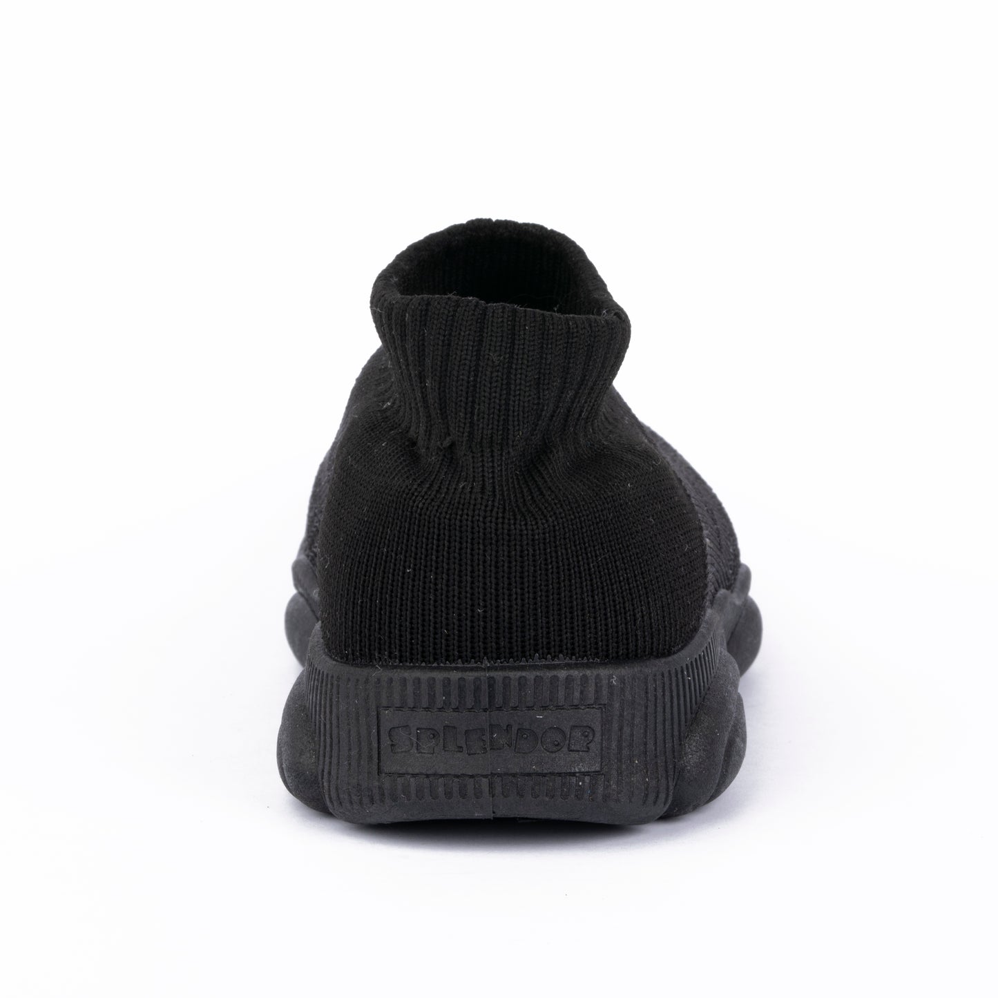 SPLENDOR BLACK CASUAL KNITTED SHOES FOR KIDS - TUK