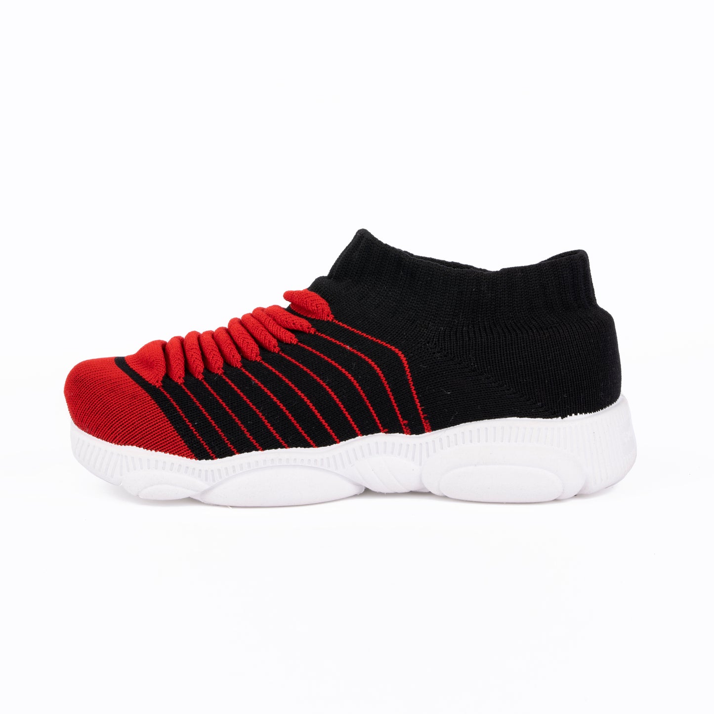 SPLENDOR BLACK 3D KNITTED SHOES FOR KIDS - WAVES