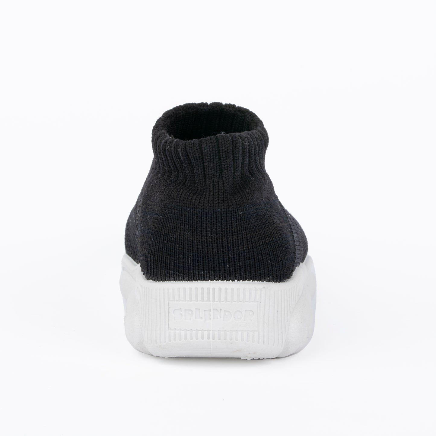 SPLENDOR BLACK CASUAL KNITTED SHOES FOR KIDS - TUK