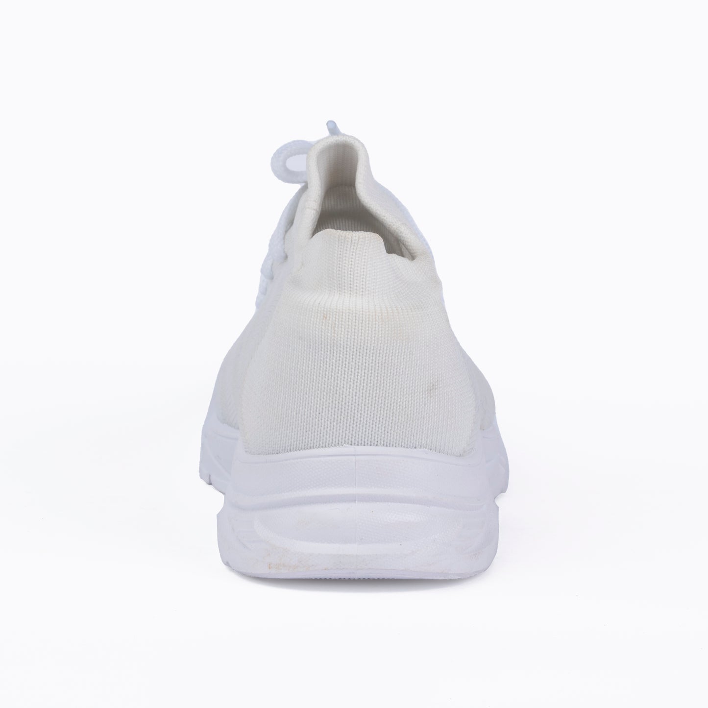 YOO WHITE KNITTED SCHOOL SHOES FOR CHILDREN - ASPIRE