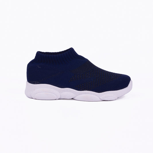 SPLENDOR NAVY BLUE  CASUAL KNITTED SHOES FOR KIDS - TUK