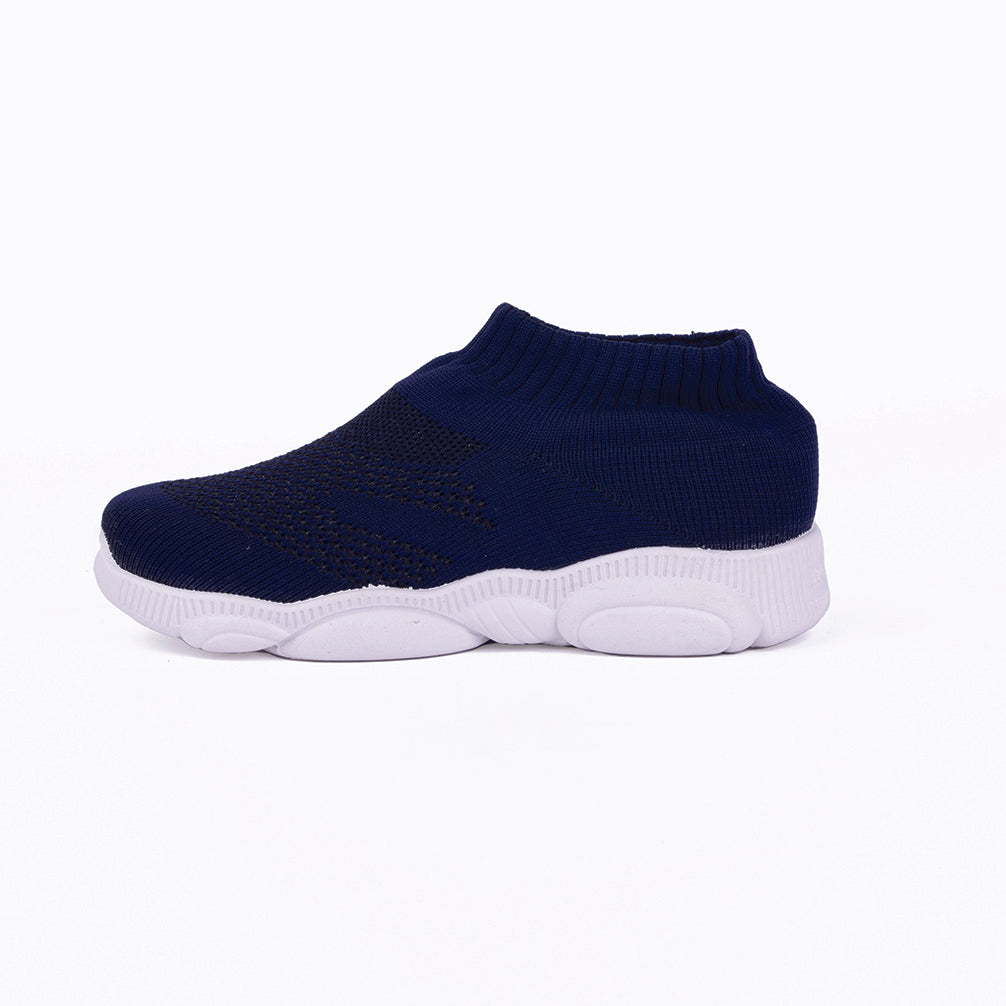 SPLENDOR NAVY BLUE  CASUAL KNITTED SHOES FOR KIDS - TUK