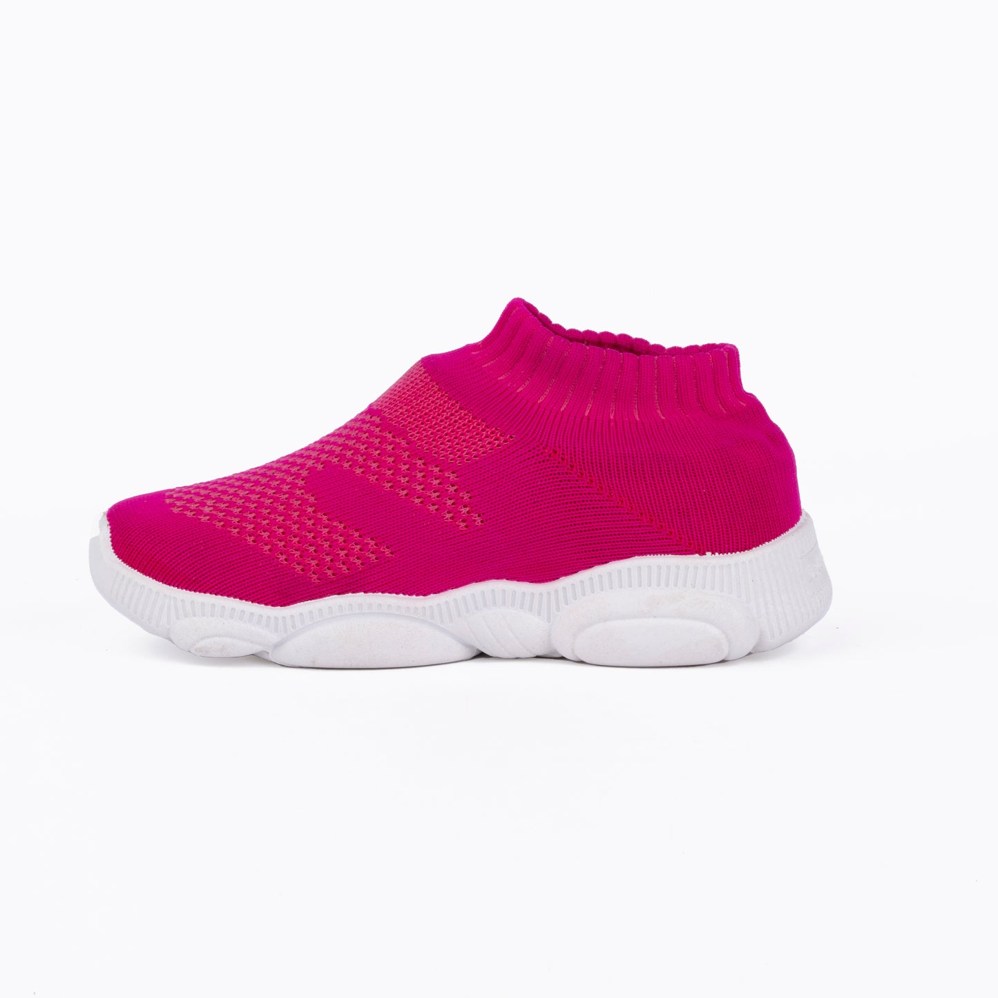 SPLENDOR HOT PINK CASUAL KNITTED SHOES FOR KIDS - TUK