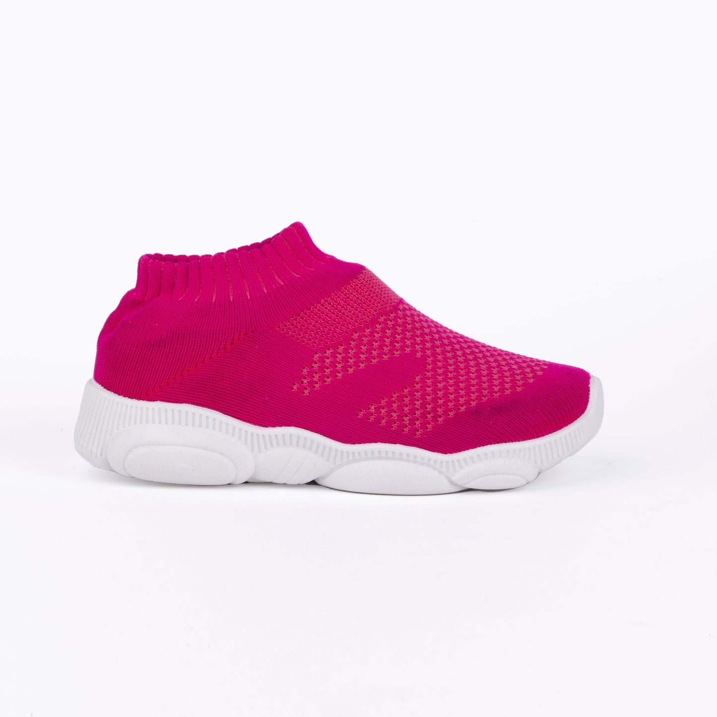 SPLENDOR HOT PINK CASUAL KNITTED SHOES FOR KIDS - TUK