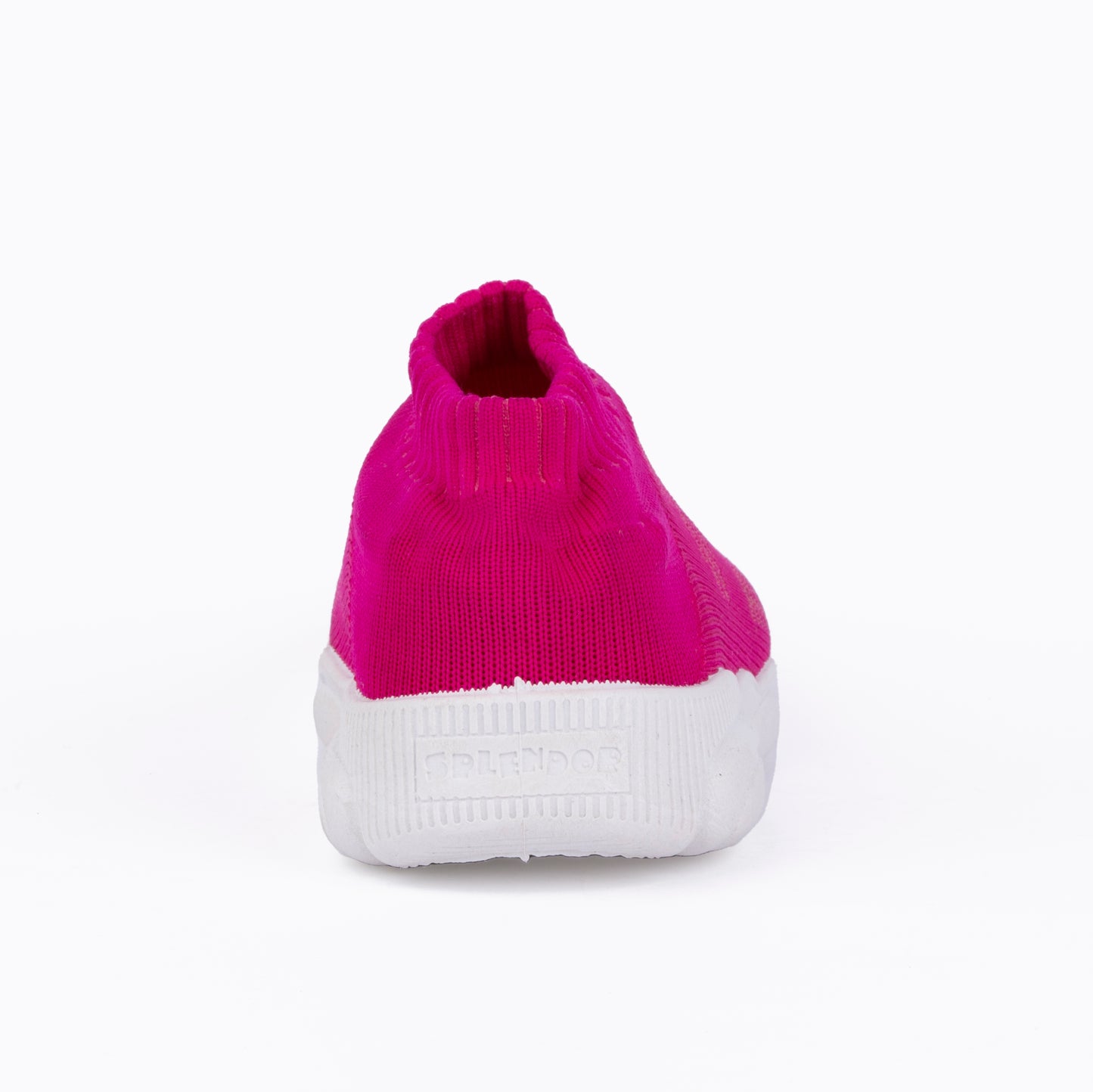 SPLENDOR HOT PINK CASUAL KNITTED SHOES FOR KIDS - TUK