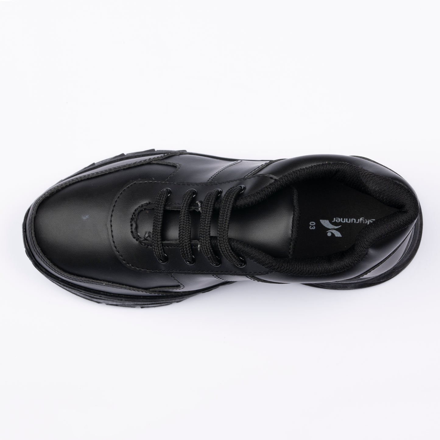 YOO BLACK LACE  SCHOOL SHOES FOR CHILDREN - APOLLO