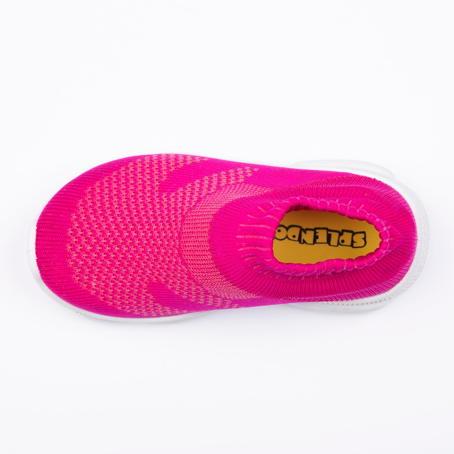 SPLENDOR HOT PINK CASUAL KNITTED SHOES FOR KIDS - TUK