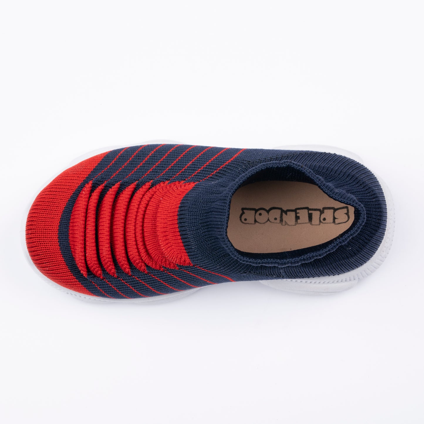 SPLENDOR NAVY BLUE 3D KNITTED SHOES FOR KIDS - WAVES