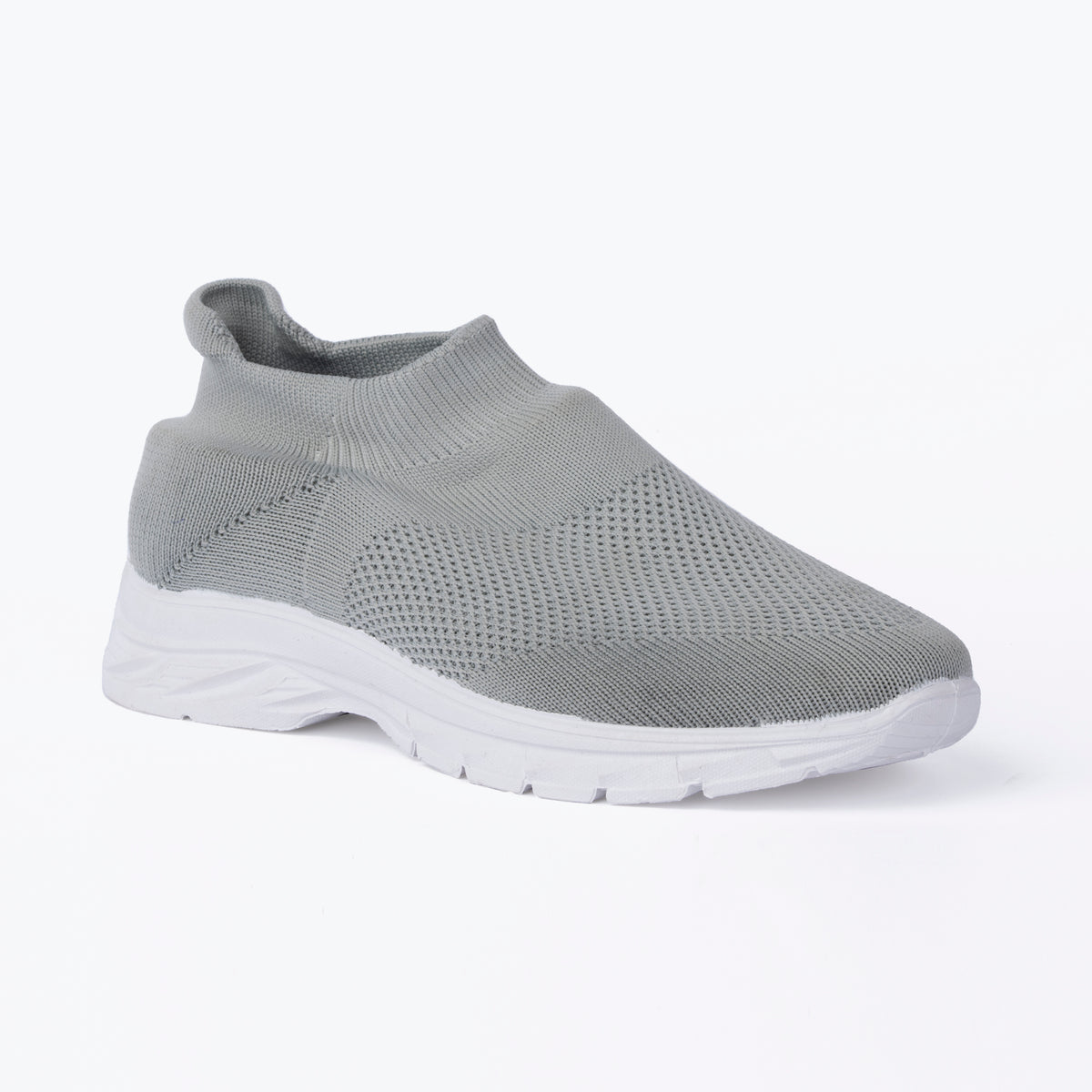 YOO LIGHT GRAY CASUAL KNITTED SHOES FOR LADIES - ABAYA – Yoo Brands Pvt Ltd