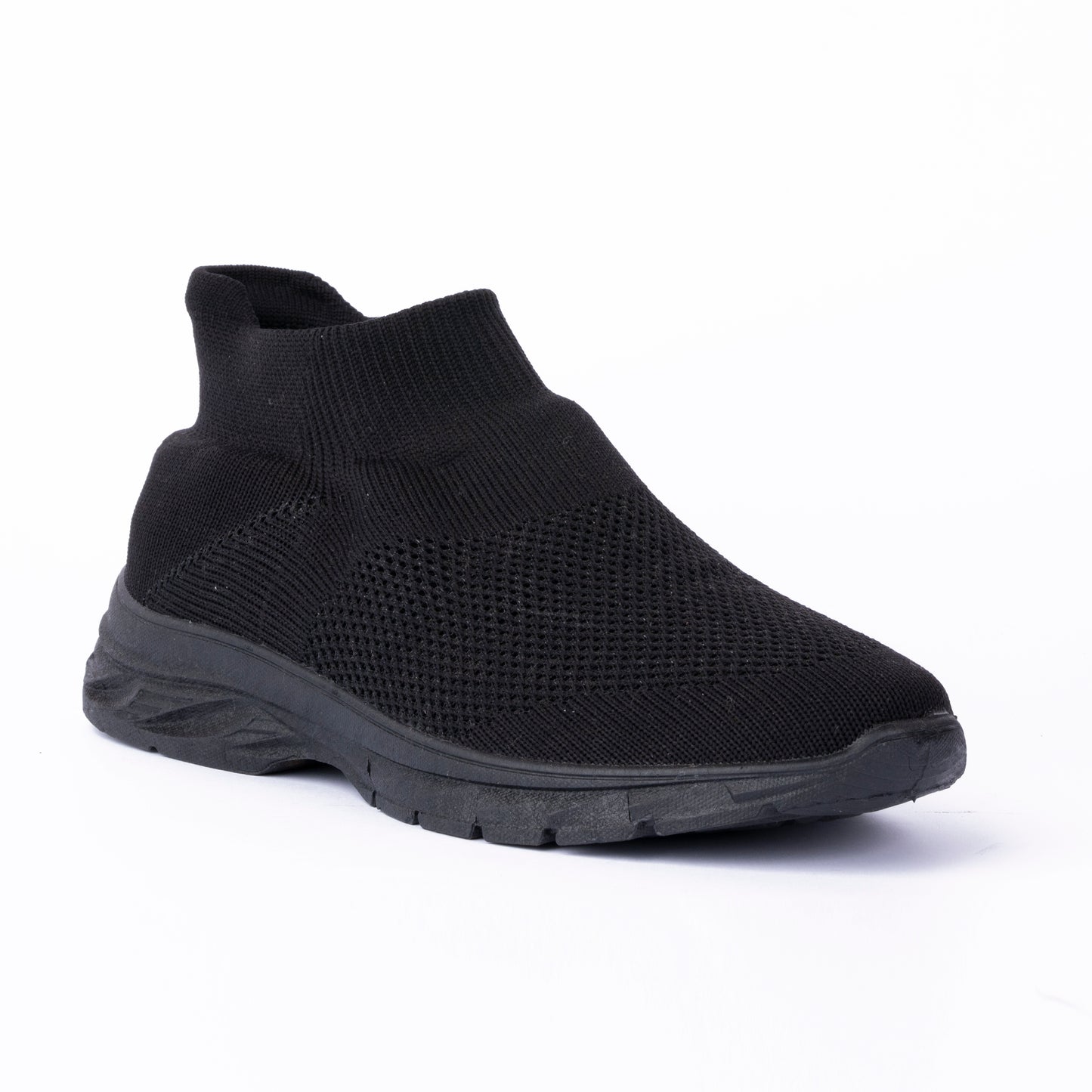 YOO  BLACK CASUAL KNITTED SHOES FOR LADIES -  ABAYA