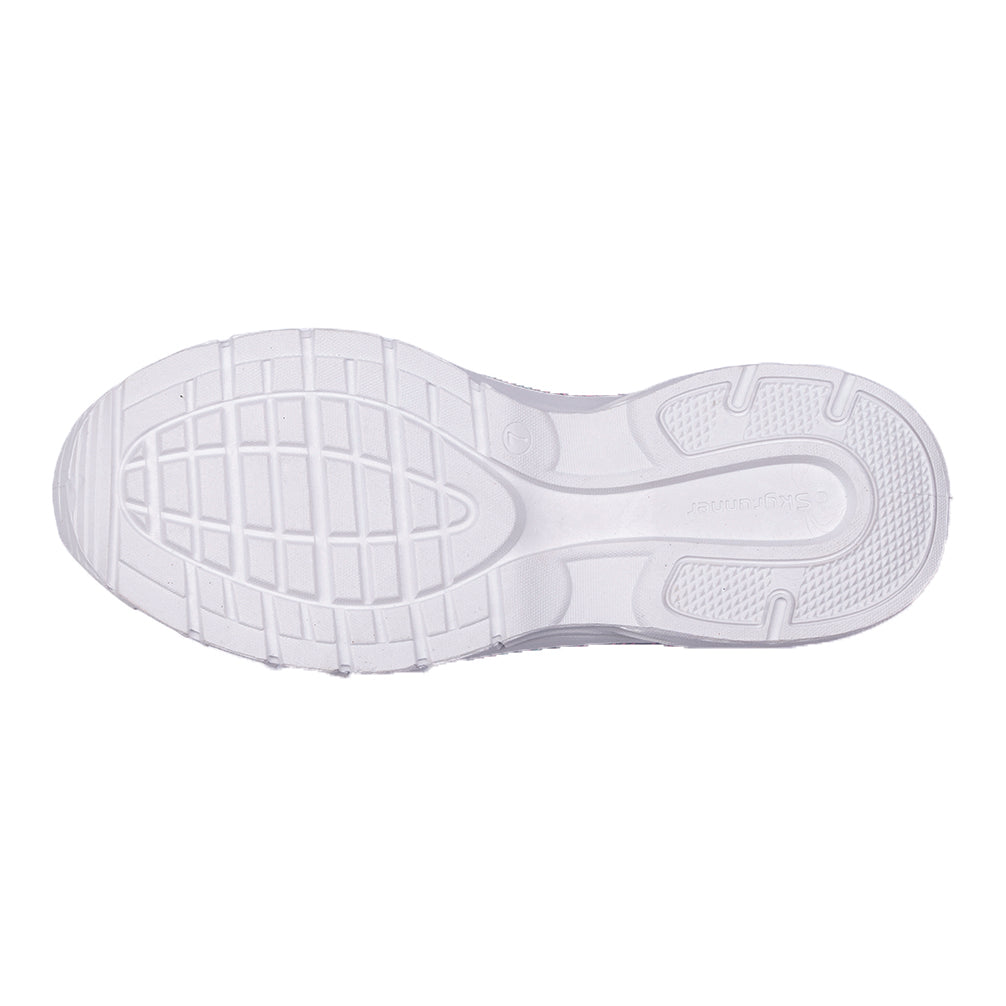 YOO WHITE KNITTED SCHOOL SHOES FOR CHILDREN - ASPIRE