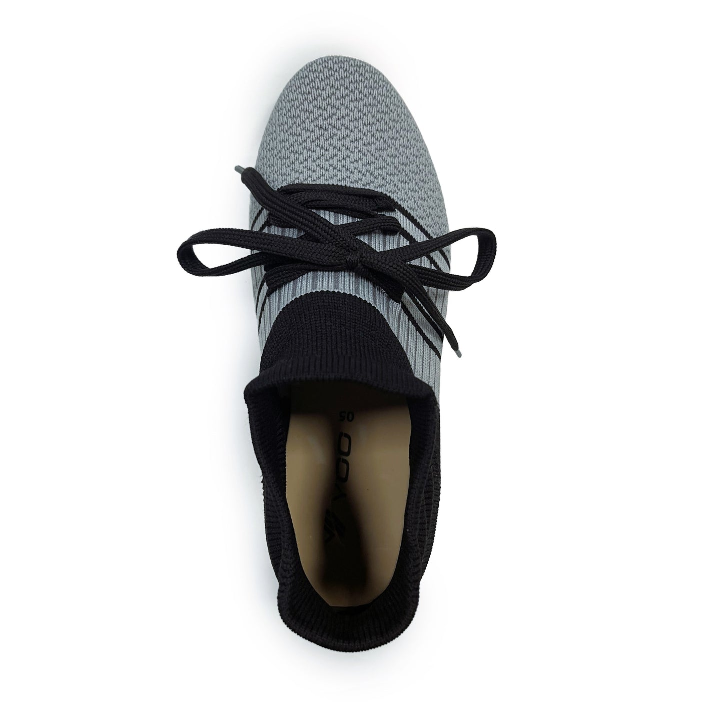 YOO KNITTED BLACK CASUAL SHOES FOR WOMEN - BELLA