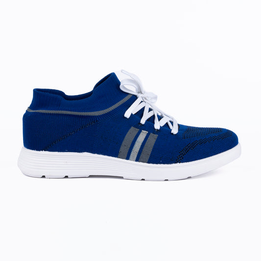 YOO BLUE CASUAL KNITTED SHOES FOR GENTS - STREAK