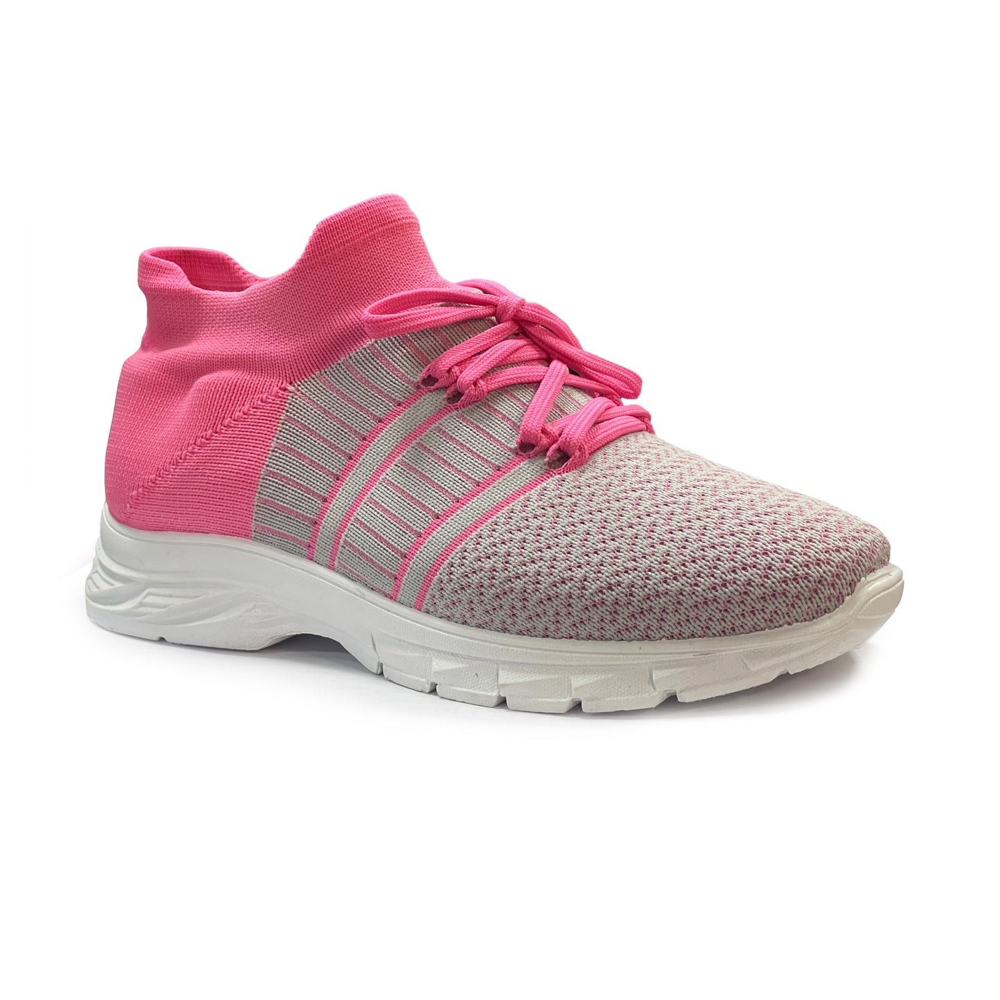 YOO KNITTED PINK CASUAL SHOES FOR WOMEN - BELLA